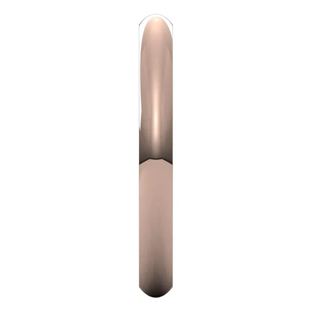 10K Rose Gold Domed Comfort Fit Wedding Band, 2.5 mm Wide