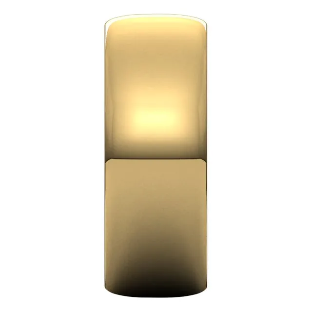 14K Yellow Gold Half Round Ultra-Light Wedding Band, 7 mm Wide