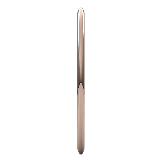 18K Rose Gold Domed Comfort Fit Wedding Band, 1 mm Wide