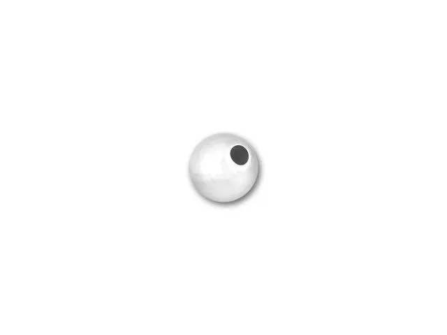 3mm Lightweight Seamless Round Small-Hole Bead Sterling Silver (10 Pieces)
