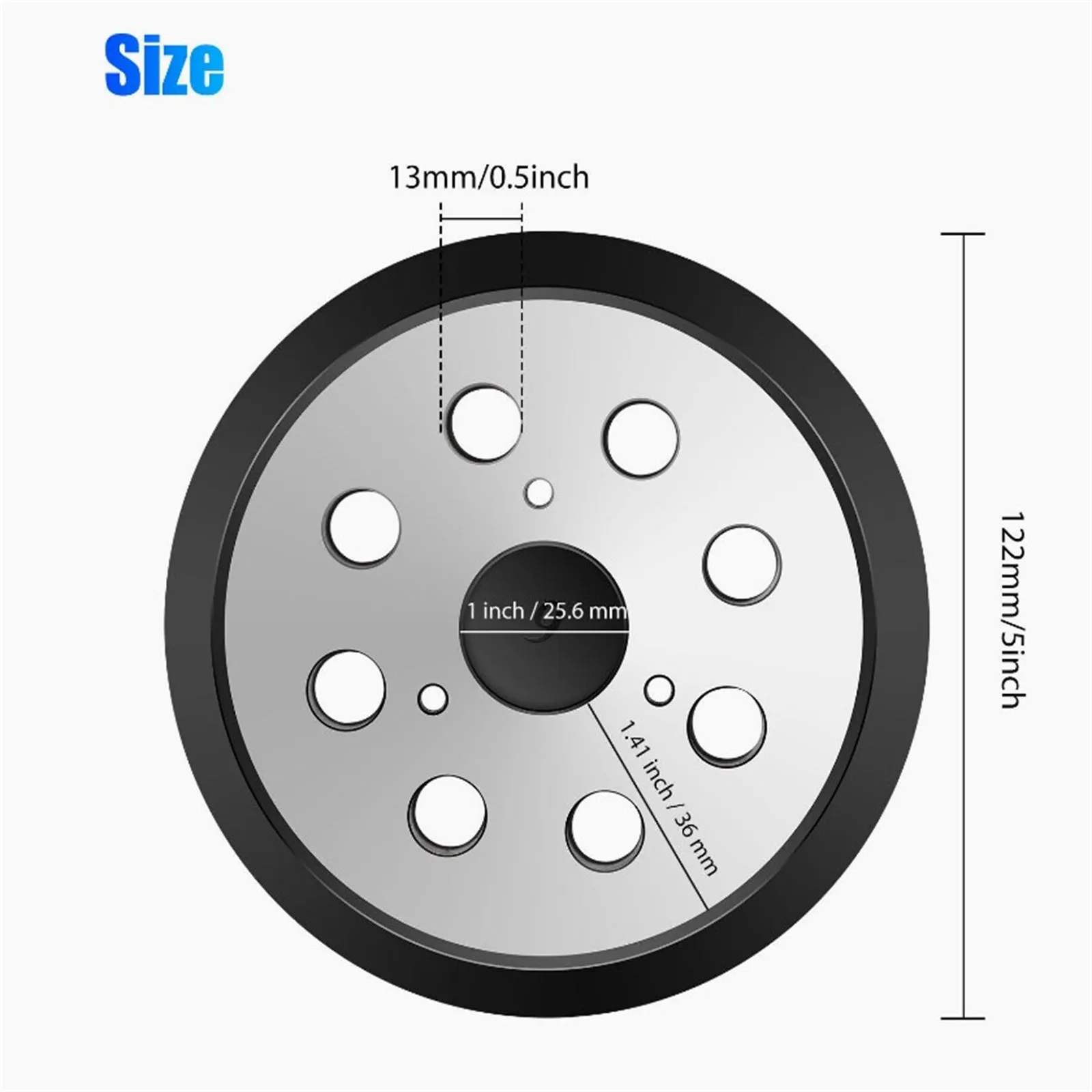 5 Inch 8 Hole Hook Loop Sander Pad Compatible For DW4388 DW423