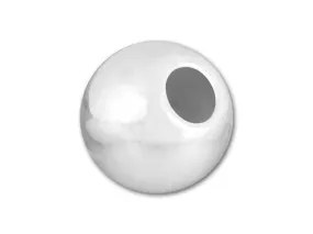 8mm Sterling Silver Lightweight Seamless Round Large-Hole Bead (10 Pieces)