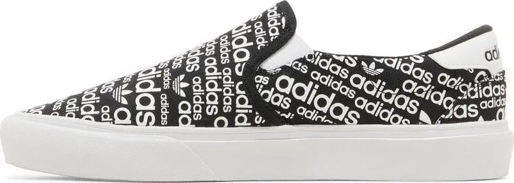 Adidas Court Rallye Slip 'Allover Logo - Black White' Sneakers, black