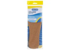 Anti-Odour Cool & Fresh Leather Look Insoles - Case of 12