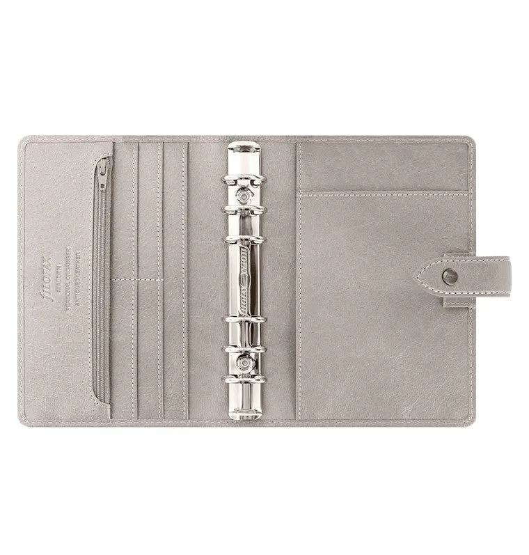 Filofax Malden Personal Stone Leather Organizer Agenda Calendar 2024