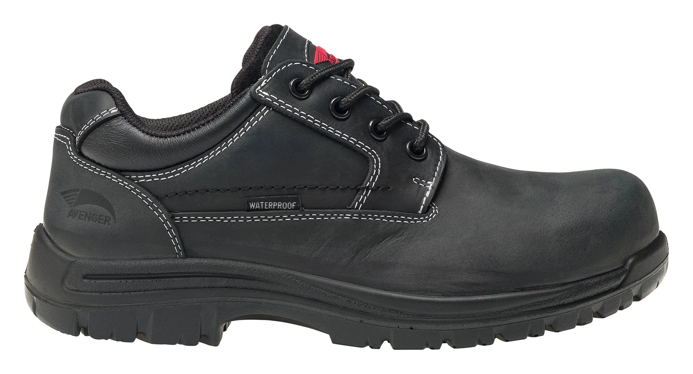Foreman Black Composite Toe EH WP Oxford Work Shoe