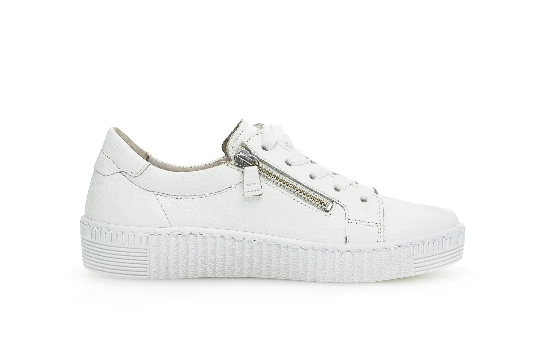 Gabor Sneaker with Double Zipper  63.334.21  White