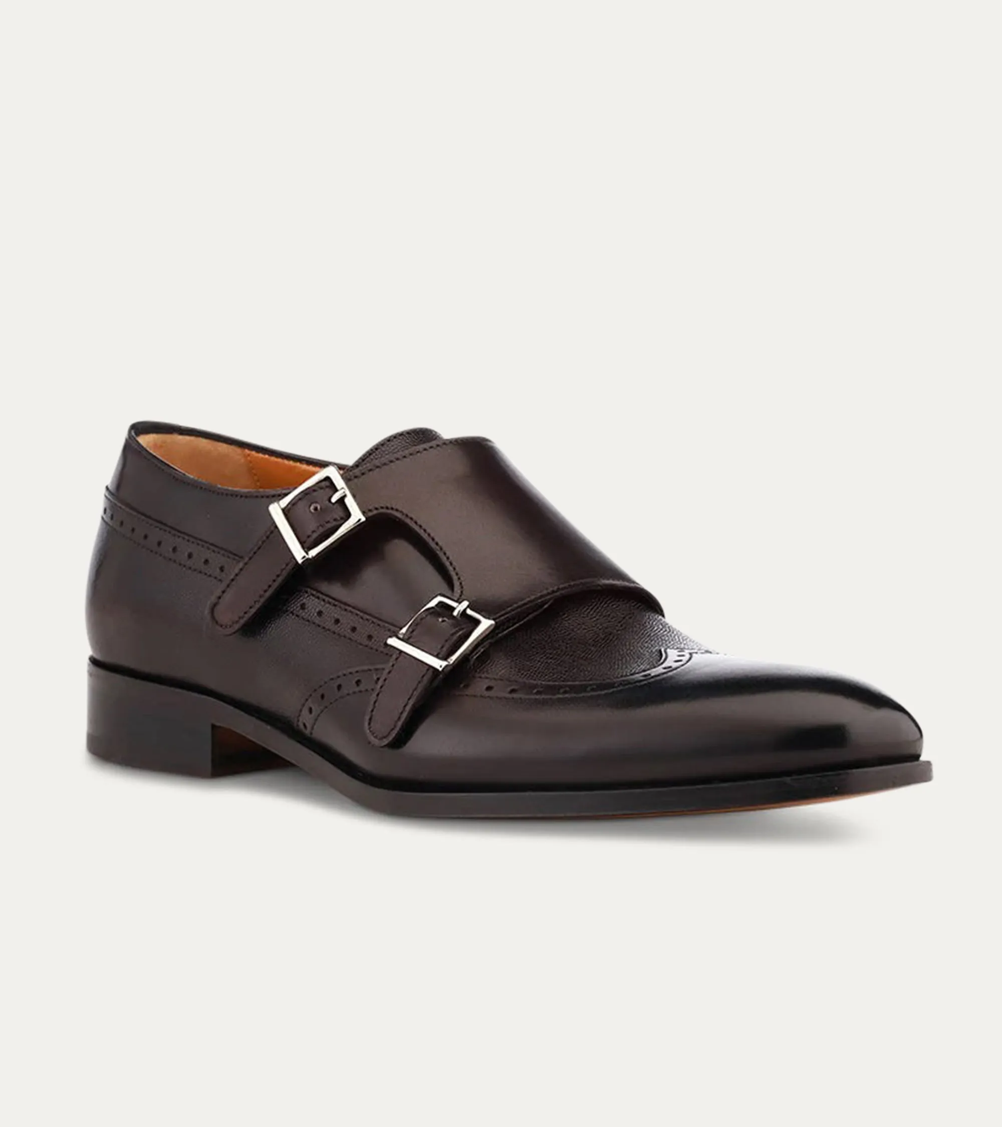 Liam Wingtip Monkstrap in Black St. Noma