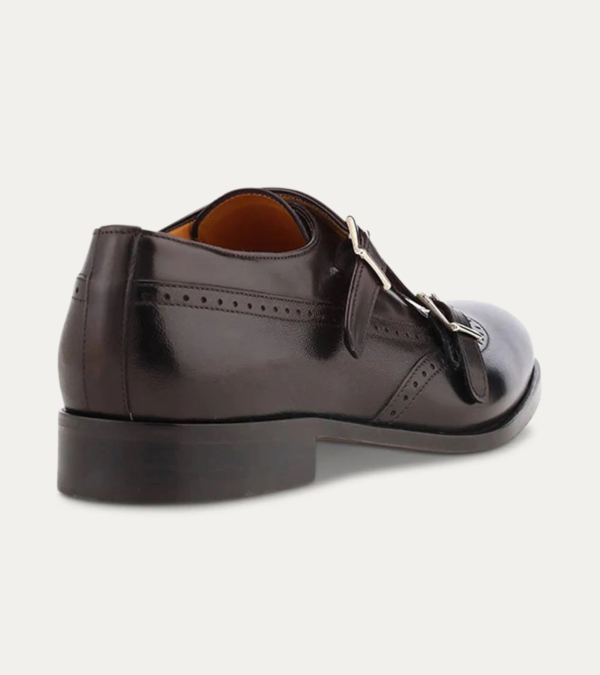 Liam Wingtip Monkstrap in Black St. Noma