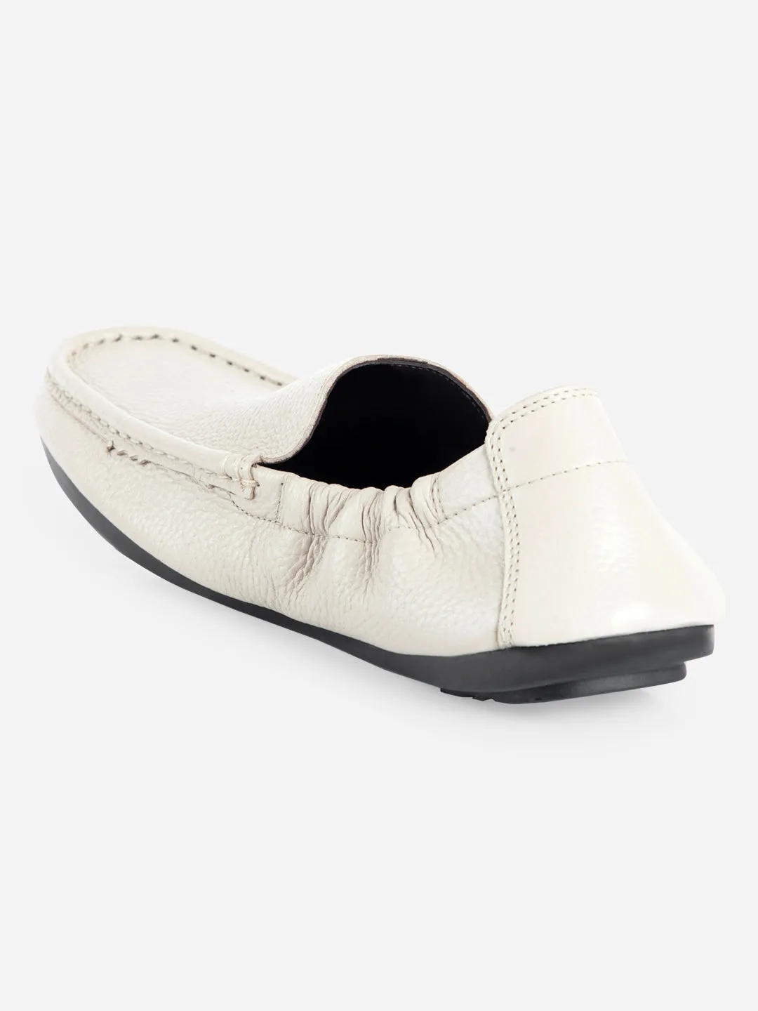 Men's Beige Elastic Collered Snug Fit Slip On (ID3057)