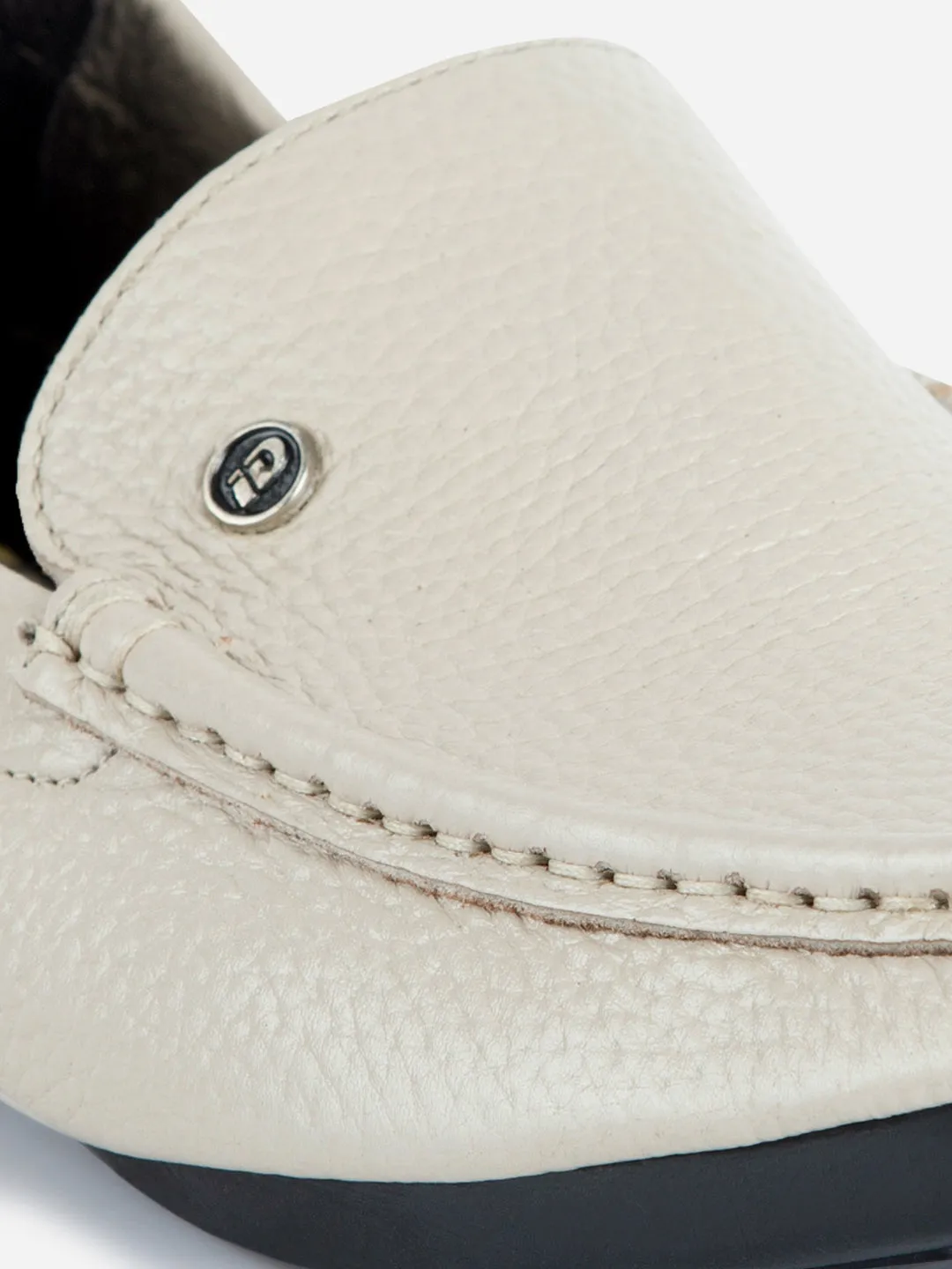 Men's Beige Elastic Collered Snug Fit Slip On (ID3057)