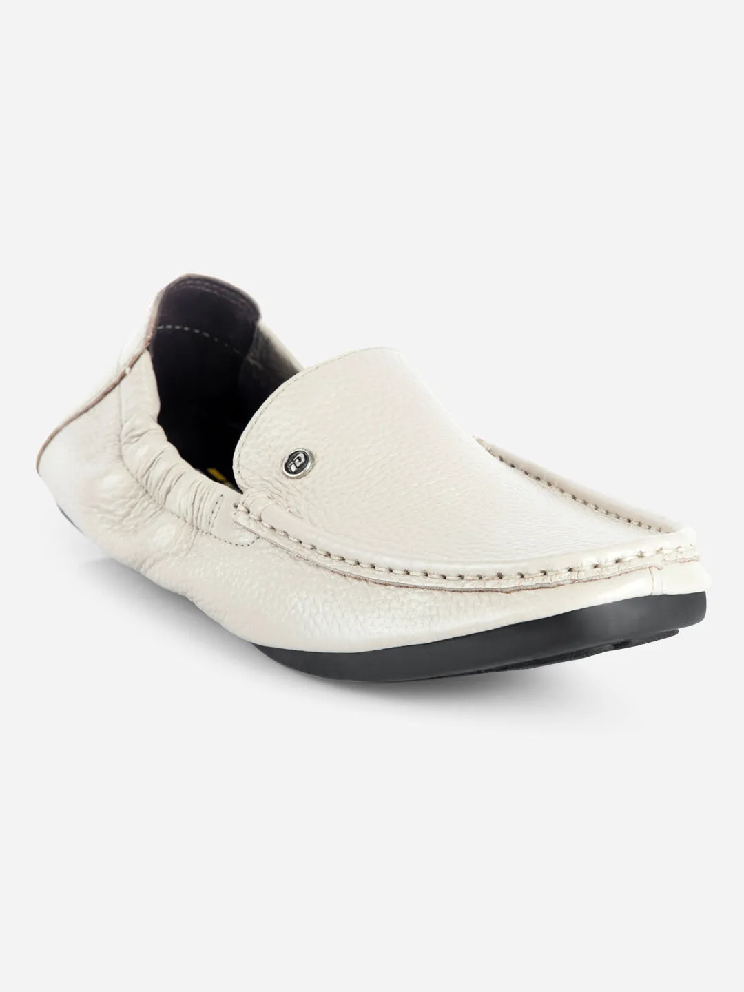 Men's Beige Elastic Collered Snug Fit Slip On (ID3057)
