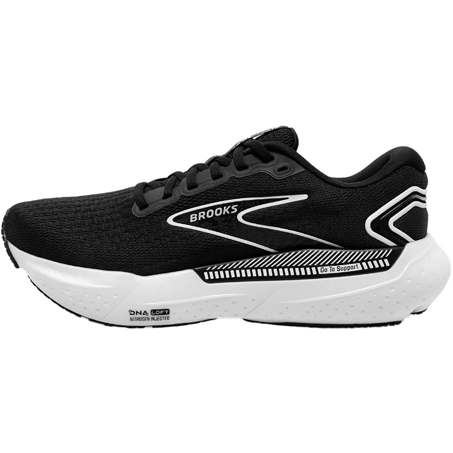 Men's Brooks Glycerin GTS 21 Black/Grey/White Mesh