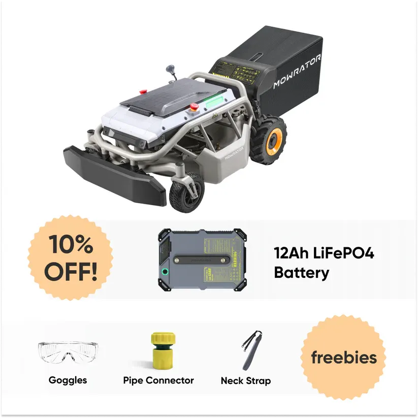 Mowrator S1 2WD Lawn Mower   Extra 12Ah Battery
