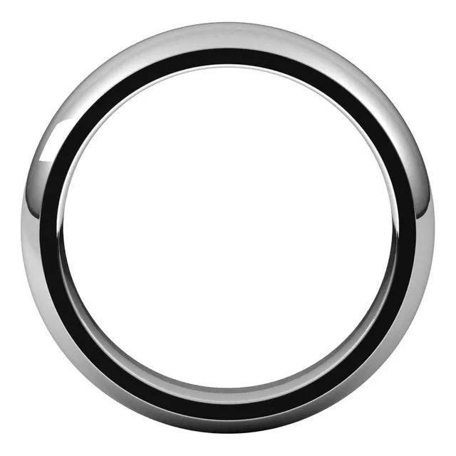 Palladium Domed Comfort Fit Wedding Band, 5 mm Wide