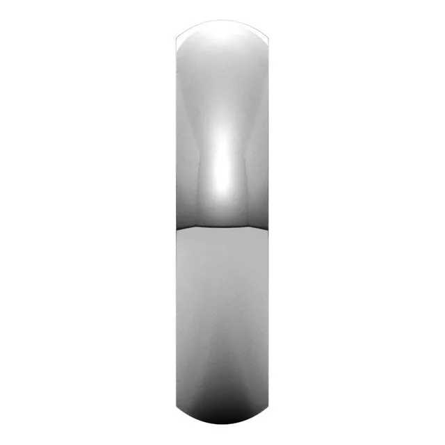 Palladium Domed Comfort Fit Wedding Band, 5 mm Wide