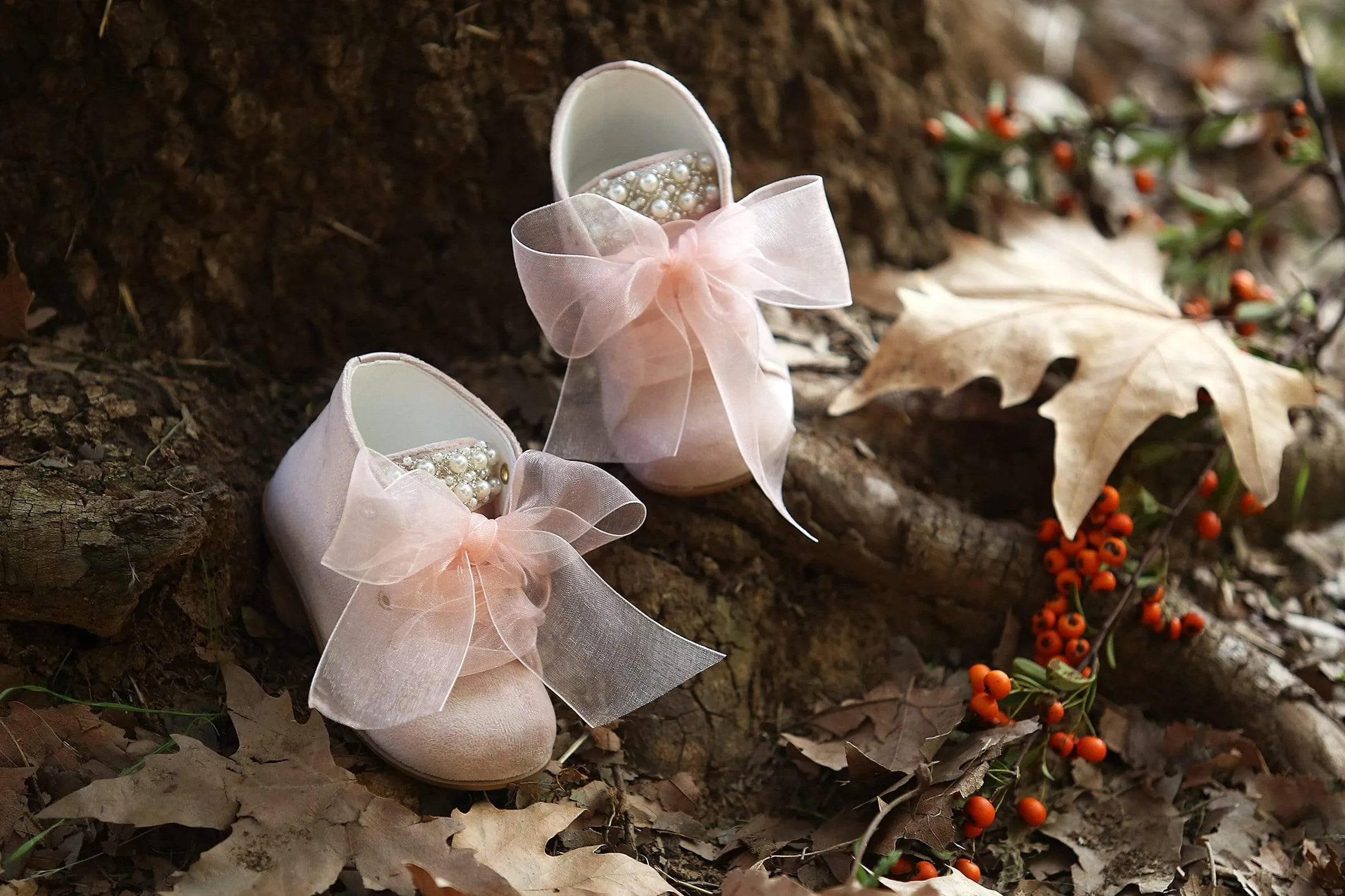 Pearl Top Booties Baptism/ Christening Shoes