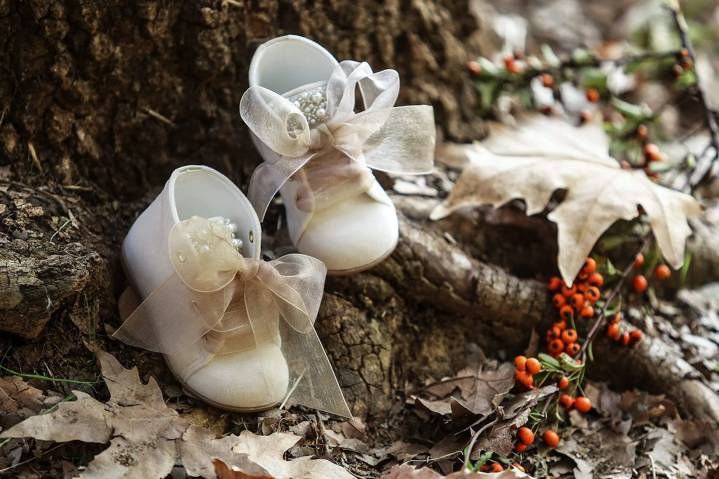 Pearl Top Booties Baptism/ Christening Shoes