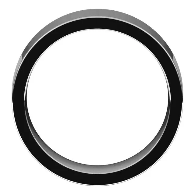 Platinum Flat Comfort Fit Wedding Band, 7 mm Wide