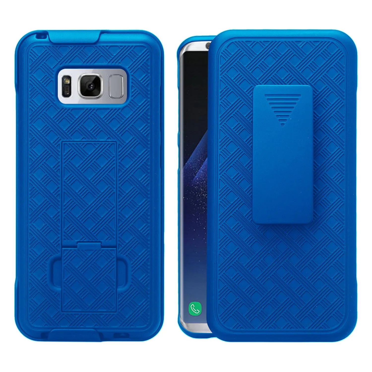 Samsung Galaxy S8 Plus Case, SM-G955 Case Sim Rugged Rotating Swivel Lock Holster Shell Combo Clip Case for Galaxy S8 Plus - Blue