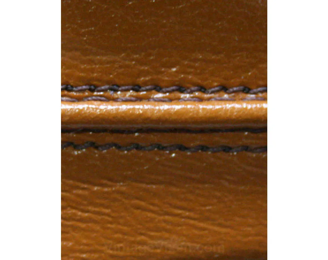 Size 8 Shoes - Unworn Tan 60s Shoe - 1960s Mod Caramel Pumps - Rounded Toe - Top Stitching - Light Brown Wedges - NOS 60's Deadstock