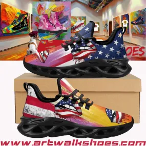 USA Color Lips Print on Demand Artwork Max Sole Athletic Shoes (Unisex)