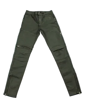 Vialli Blade Wax Olive Green Ultra Fit Skinny Jean