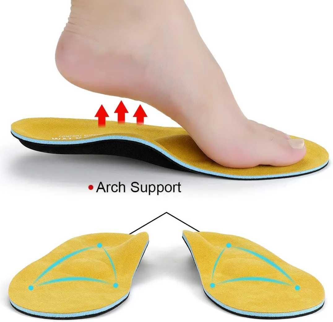 Walkomfy Full Length Orthotic Inserts Arch Support Insole | Insert for Flat Feet