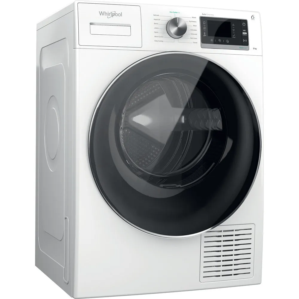 Whirlpool 9KG Freestanding Condenser Heat Pump Tumble Dryer - White | W6D94WRUK