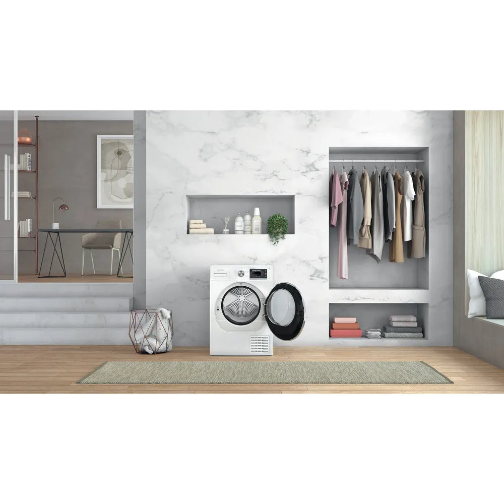 Whirlpool 9KG Freestanding Condenser Heat Pump Tumble Dryer - White | W6D94WRUK