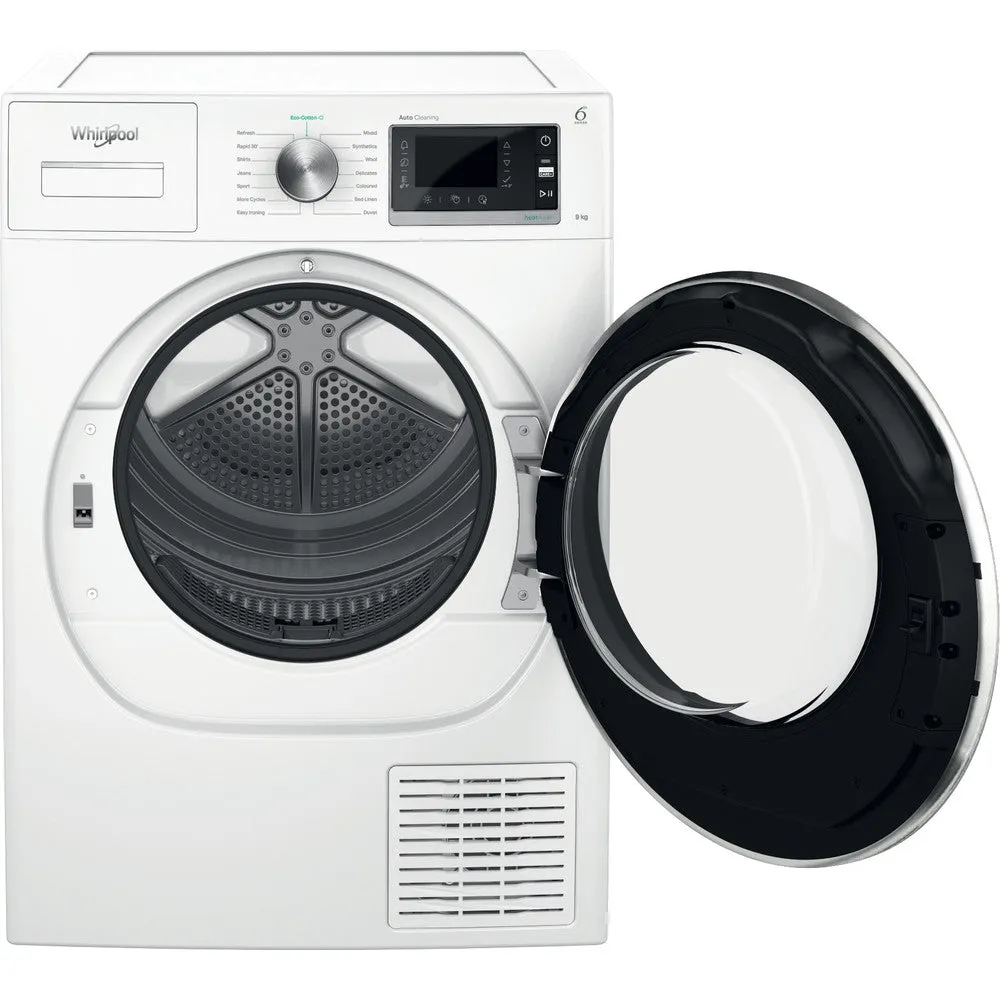 Whirlpool 9KG Freestanding Condenser Heat Pump Tumble Dryer - White | W6D94WRUK