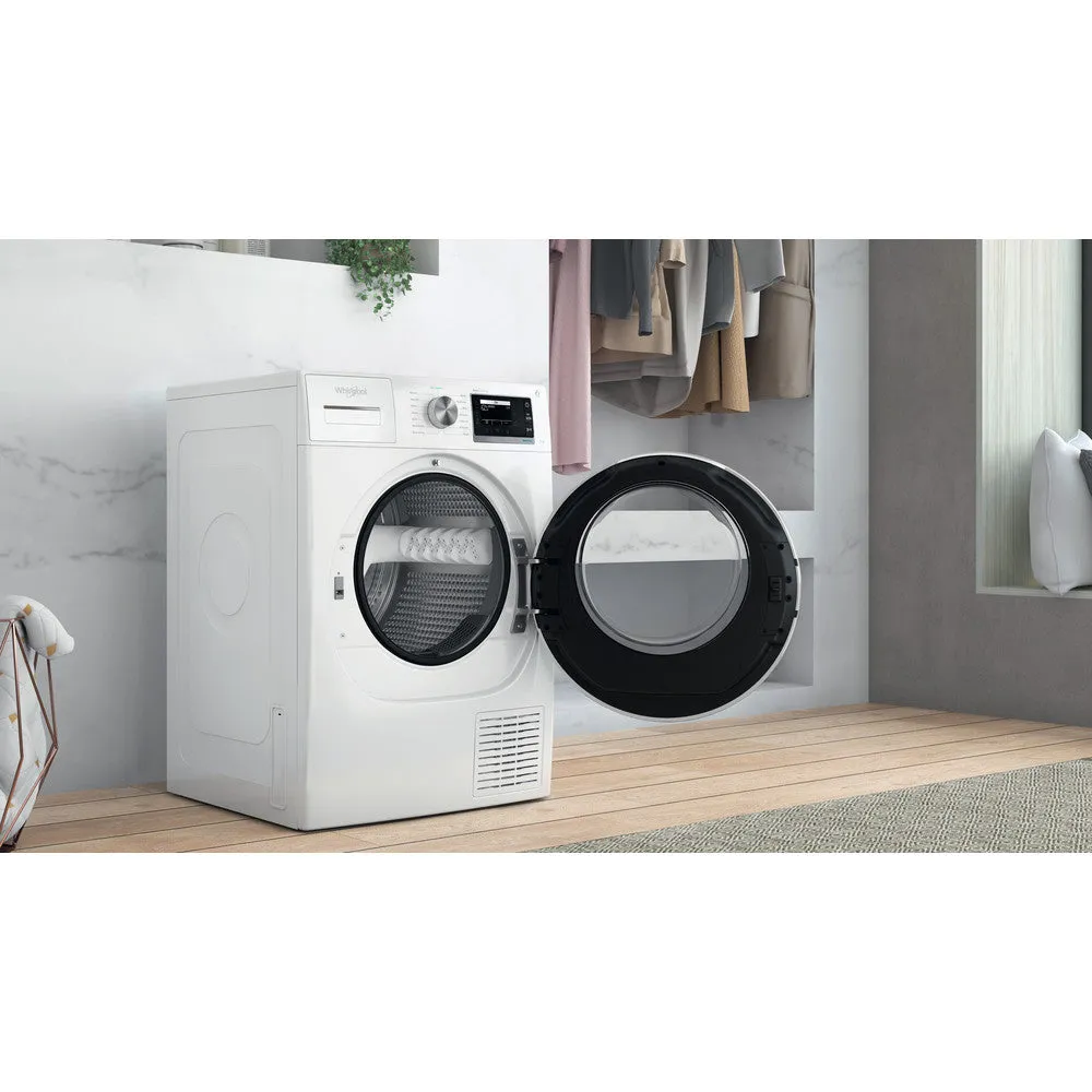 Whirlpool 9KG Freestanding Condenser Heat Pump Tumble Dryer - White | W6D94WRUK