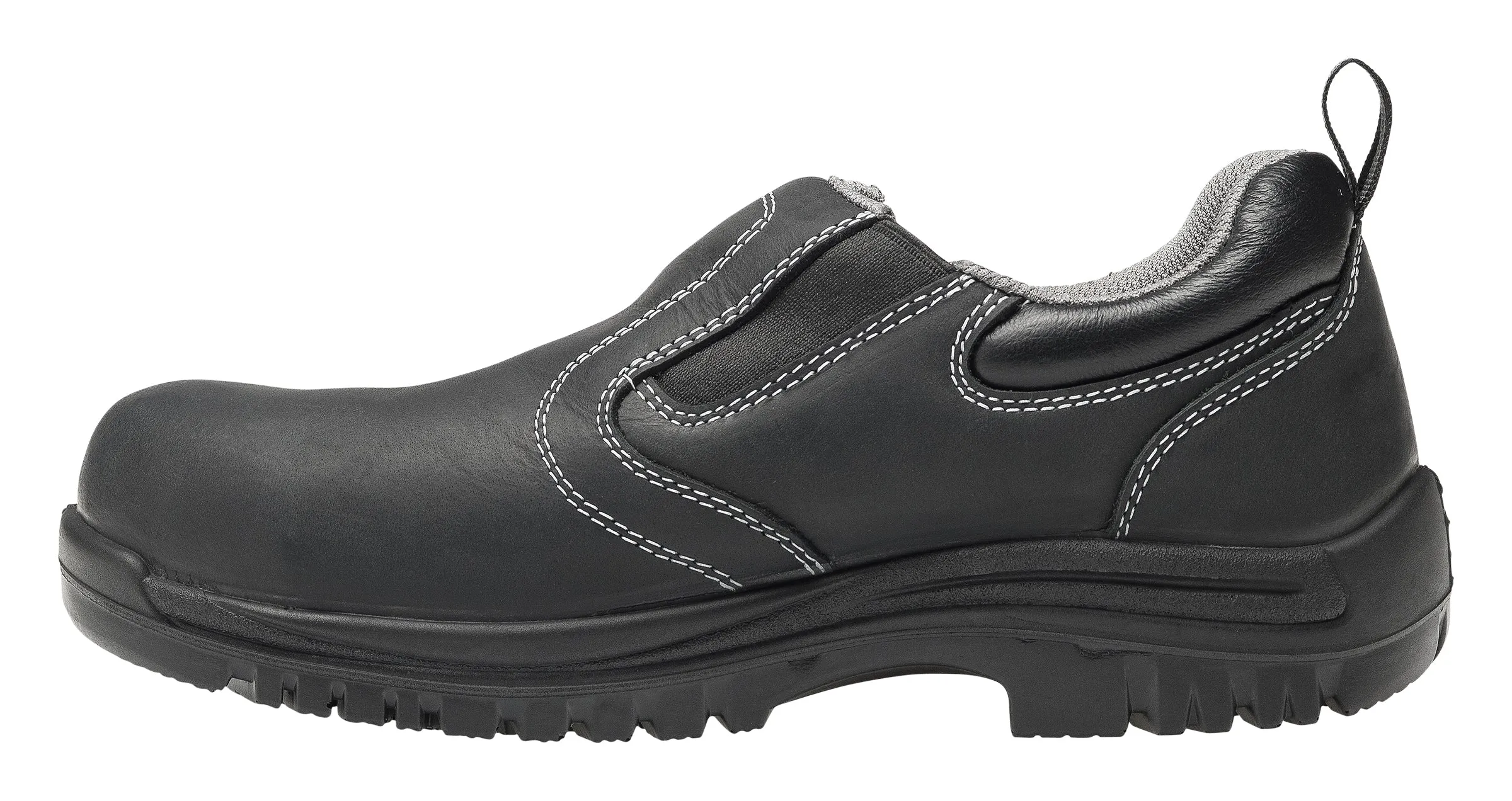 Women's Foreman Black Composite Toe EH WP Slip On Work Shoe