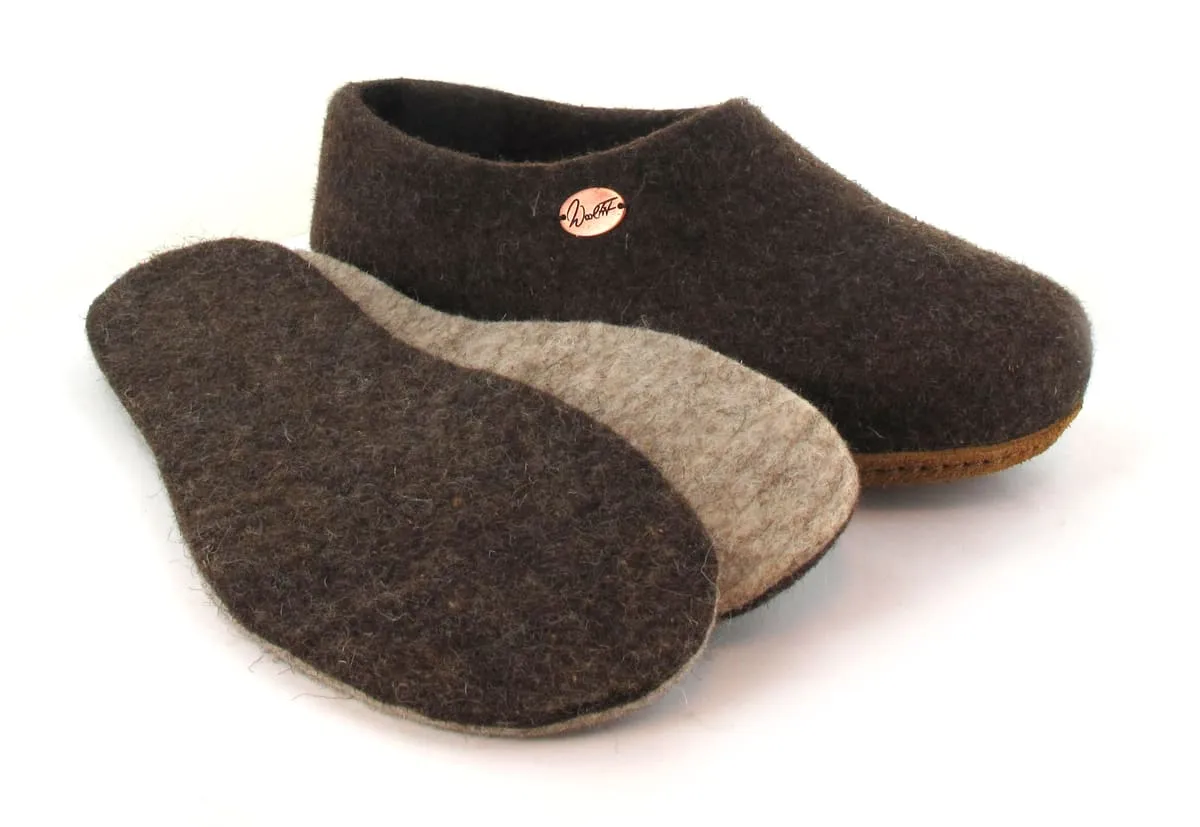 WoolFit® Felt Slippers with Insoles Classic closed-heel